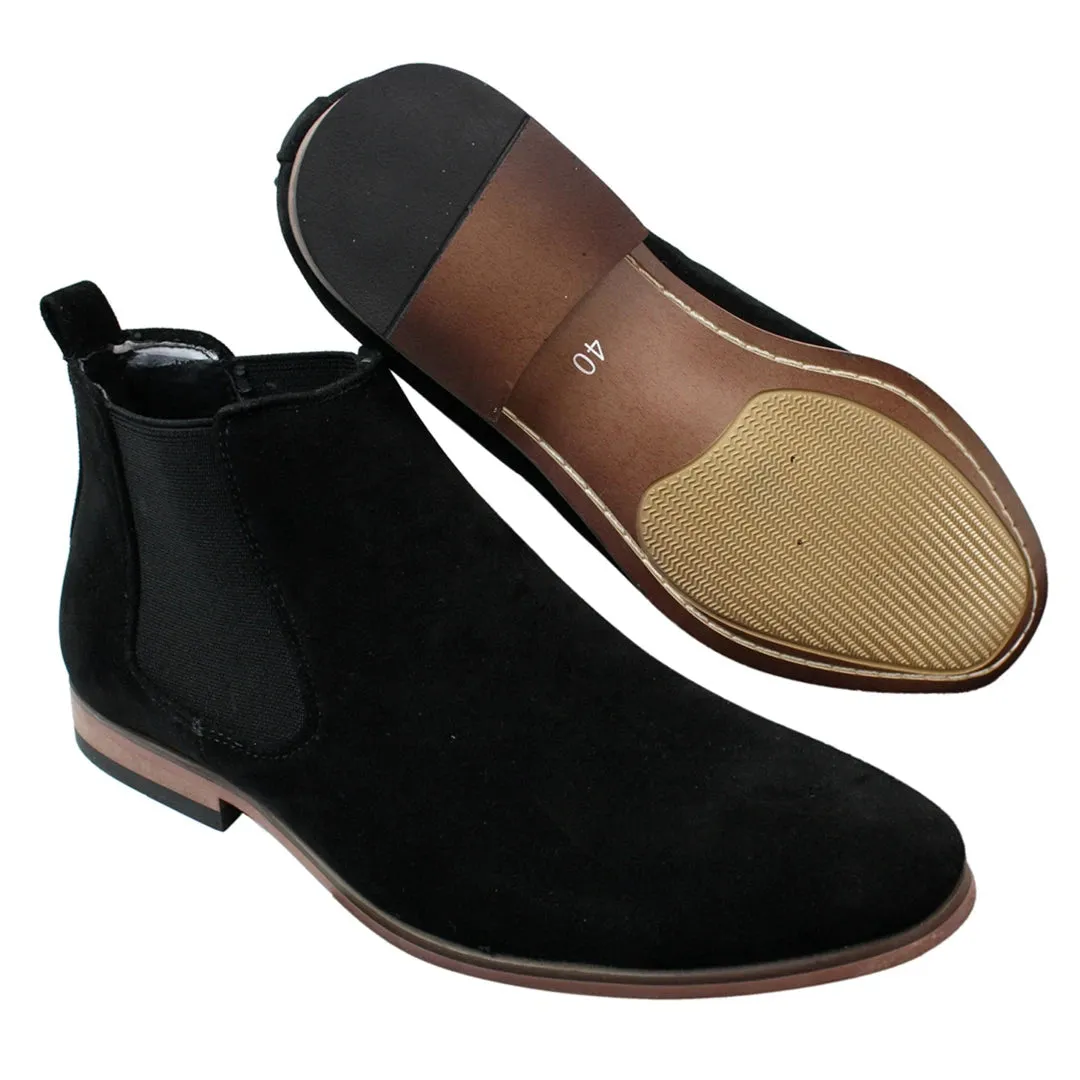 Mens Italian Suede Slip On Ankle Boots Smart Casual Desert Chelsea Dealer sold by Tru Clothing product image thumbnail 2