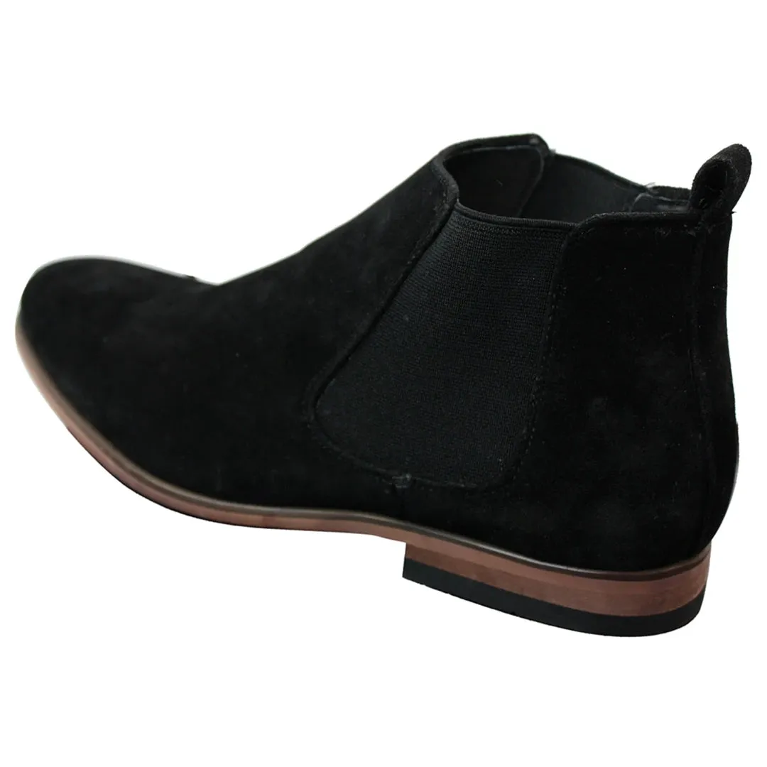 Mens Italian Suede Slip On Ankle Boots Smart Casual Desert Chelsea Dealer sold by Tru Clothing product image thumbnail 3