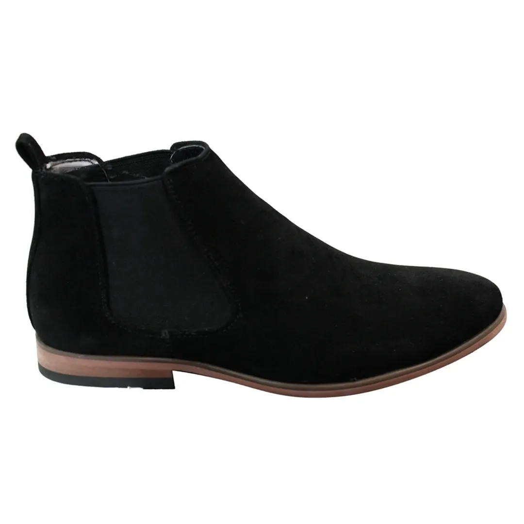 Mens Italian Suede Slip On Ankle Boots Smart Casual Desert Chelsea Dealer sold by Tru Clothing