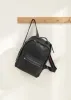 Black Leather Unisex Backpack sold by Truly