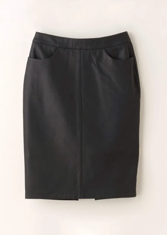 Black Leather Pencil Skirt sold by Truly