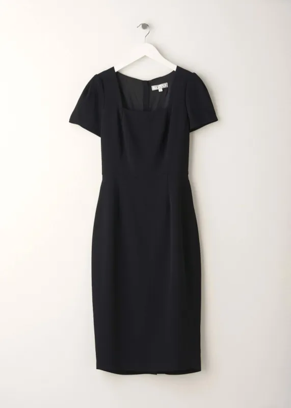 Black Square Neck Dress sold by Truly