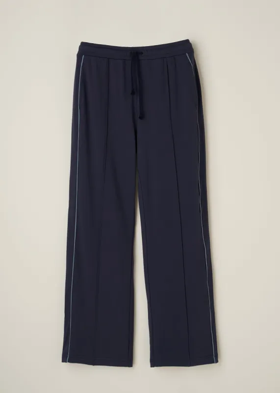 French Navy Wide Leg Joggers sold by Truly