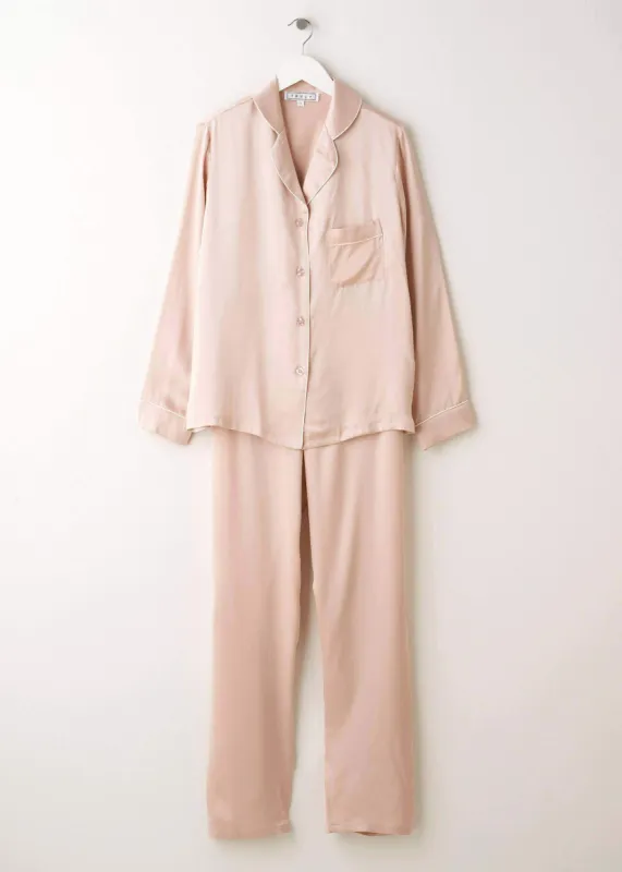Blush Silk Pyjama Set sold by Truly