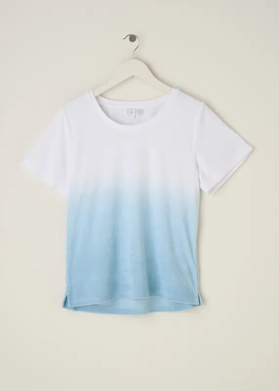 Blue Ombre Terry Tee sold by Truly