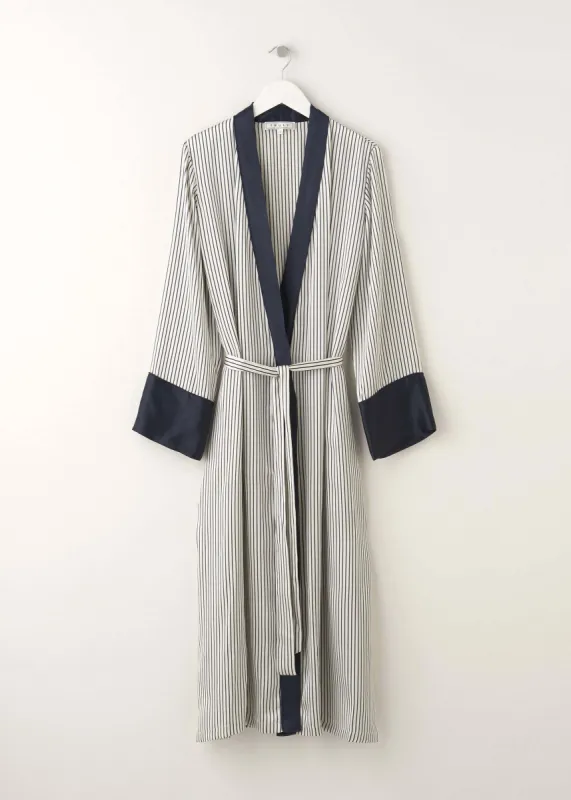 Striped Silk Dressing Gown sold by Truly