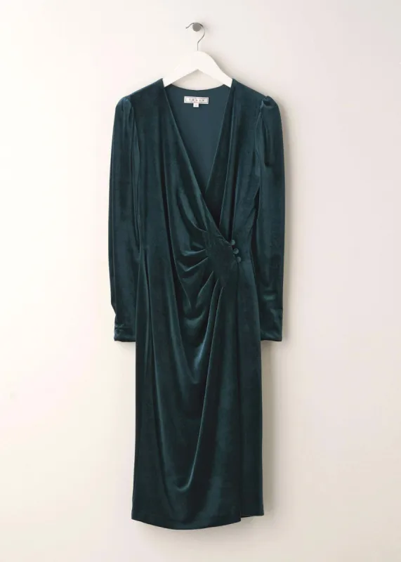 Velvet Wrap Dress sold by Truly