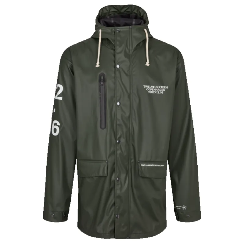 Men's Sky Pro Rainjacket 100% Recycled Dark Green sold by TwelveSixteen