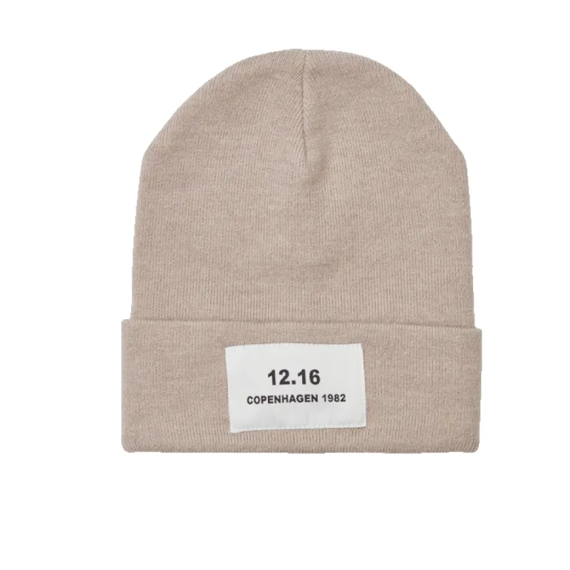 Twelve Sixteen Beanie Sand/ Light Brown 50% Wool sold by TwelveSixteen