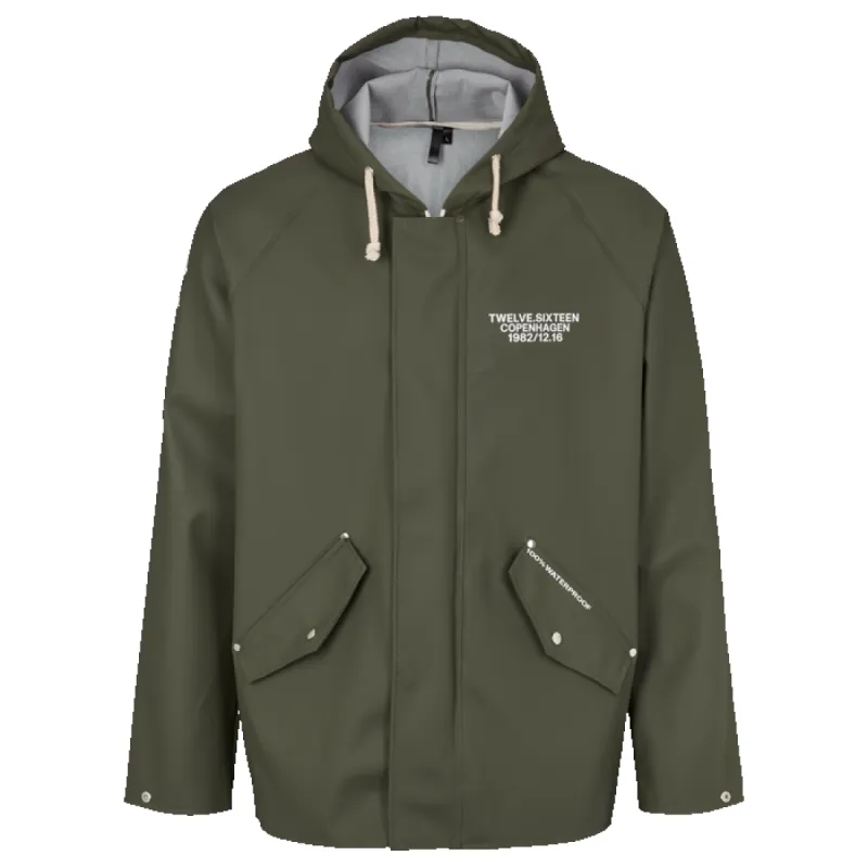 Twelve Sixteen Rain 100 W Zipper Olive Water Resistance 15,000 mm sold by TwelveSixteen