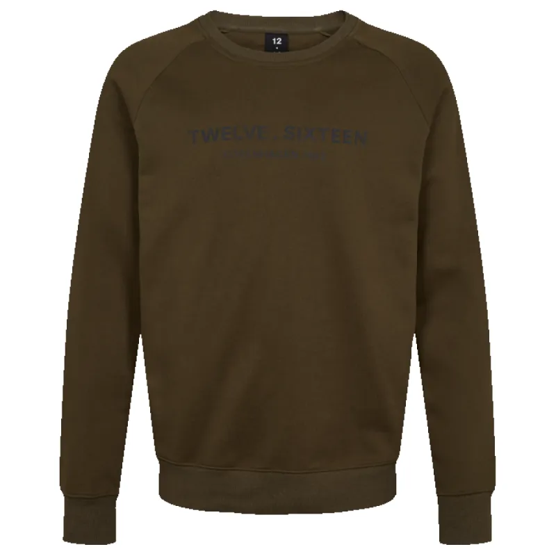 Twelve Sixteen Sweatshirt Olive 100% Cotten sold by TwelveSixteen