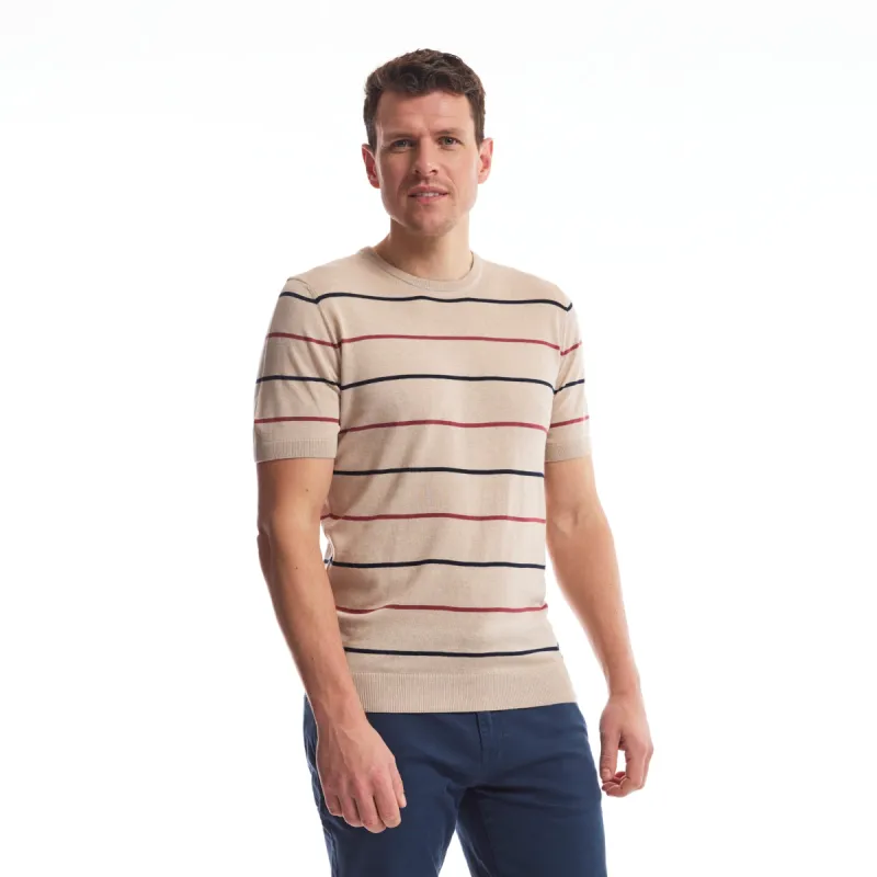 Men Knit Crew Stripe | Moonbeam made by Twinlife