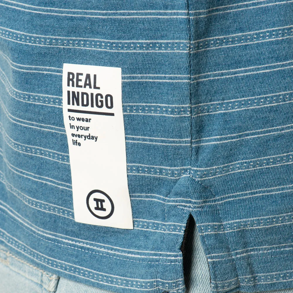 Men t.shirt indigo stripe | Bleached sold by Twinlife product image thumbnail 3
