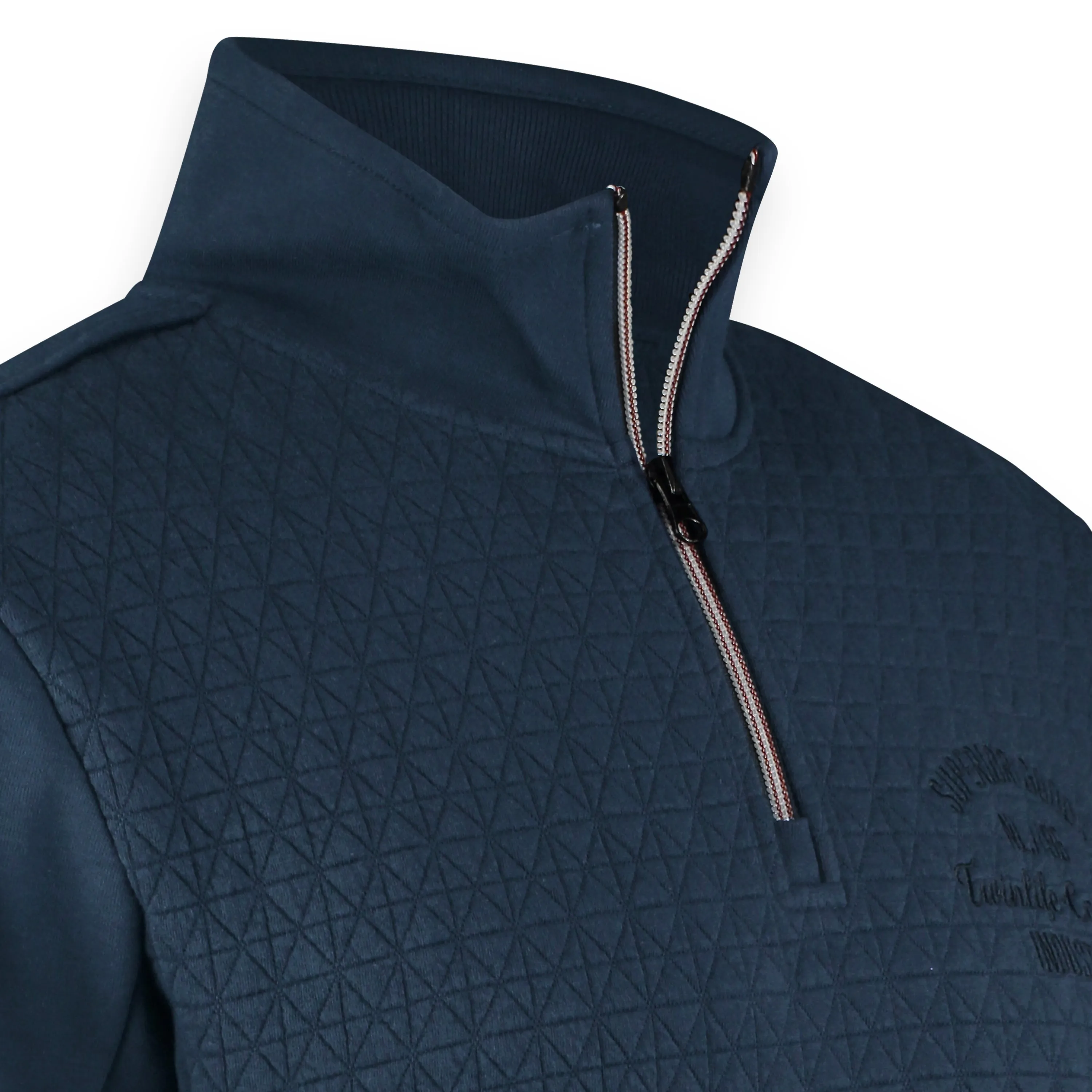 Men Sweat Half Zip, Knit | Dress Blues sold by Twinlife product image thumbnail 2