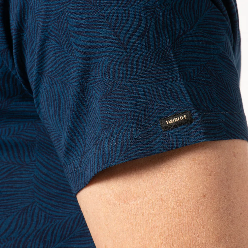 Men t.shirt lycra allover print | Dress Blues sold by Twinlife product image thumbnail 3