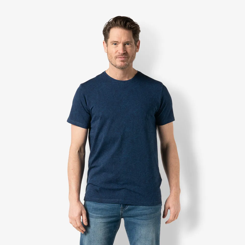 Men t.shirt lycra allover print | Dress Blues sold by Twinlife