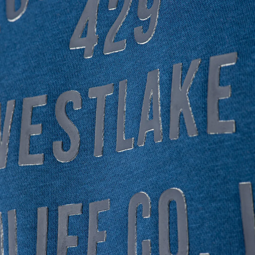 Men sweat raglan print | Navy Peony sold by Twinlife product image thumbnail 3