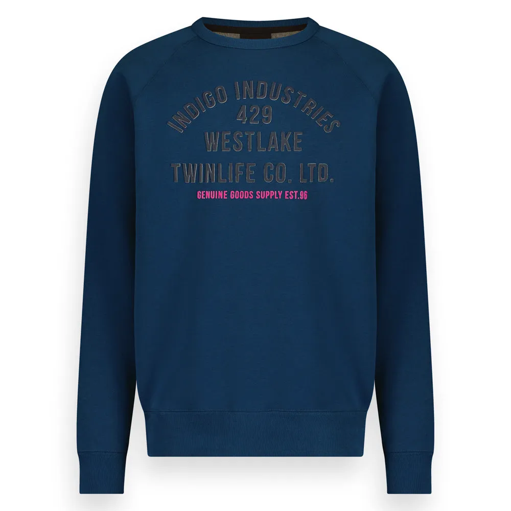 Men sweat raglan print | Navy Peony sold by Twinlife product image thumbnail 4