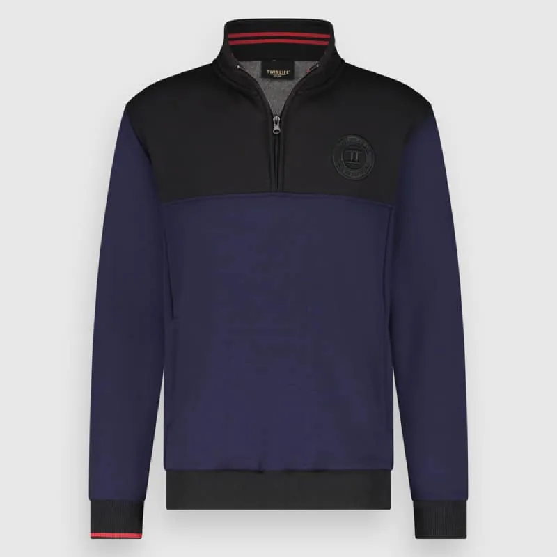Sweat Half Zip | Dress Blues sold by Twinlife