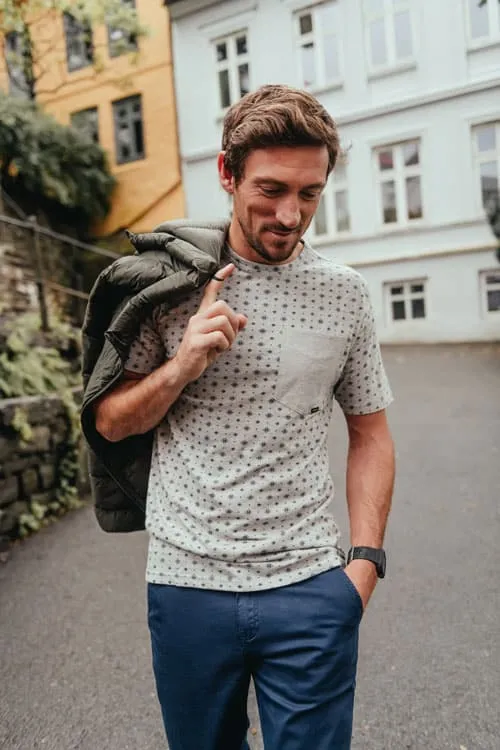 Men t.shirt Olaf | Grey Melange sold by Twinlife product image thumbnail 5