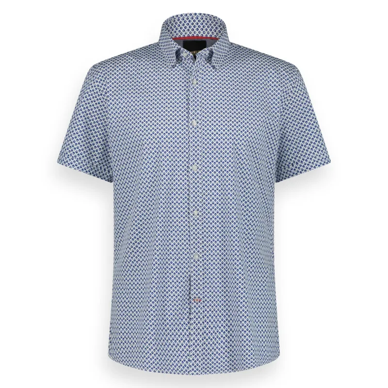 Men shirt small graphic shortsleeve | Navy Peony sold by Twinlife
