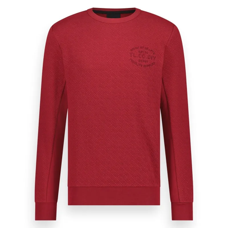 Men sweater crew jaquard | Rhubarb sold by Twinlife