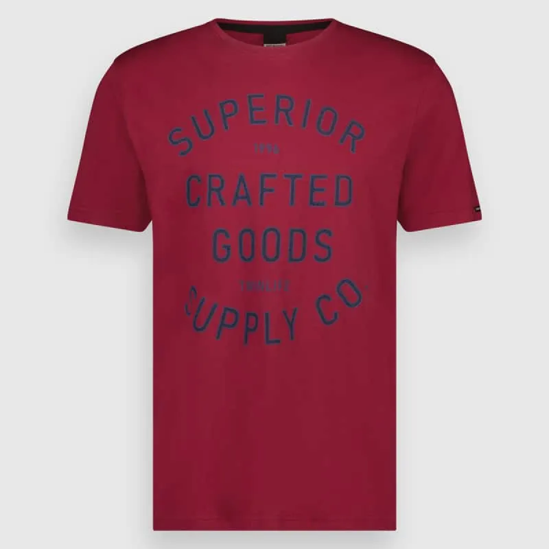 Men T.Shirt Crew Logo | Karenda Red sold by Twinlife