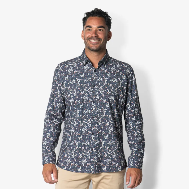 Men Shirt Small Art, Woven | Dress Blues sold by Twinlife