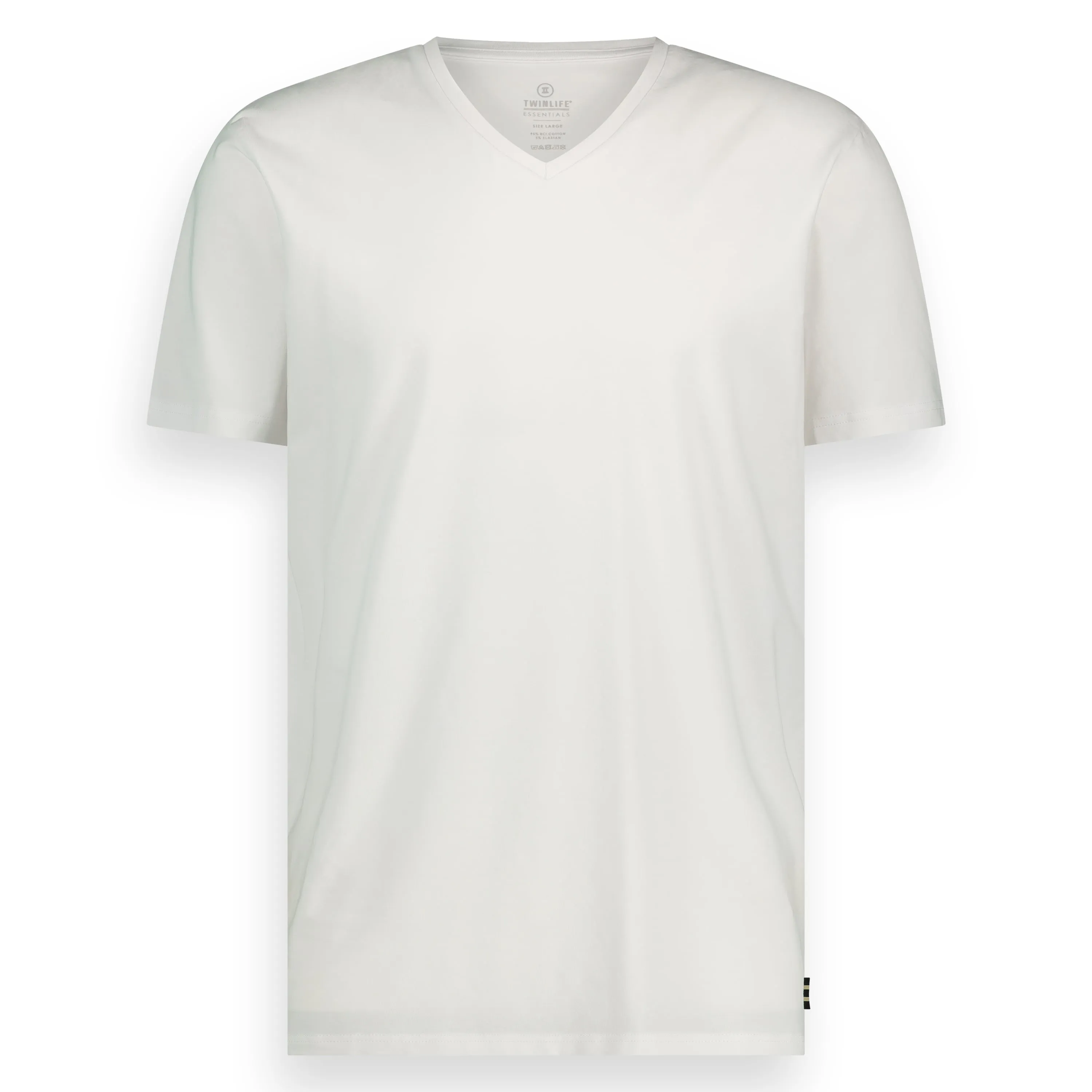 2 Pack V-hals T-shirt | White sold by Twinlife