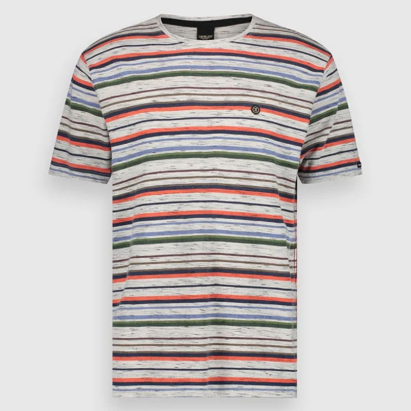 Tee Coloured Stripe | Shark Skin sold by Twinlife