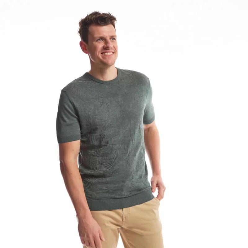 Men Knit Crew Floral | Spruced Up sold by Twinlife