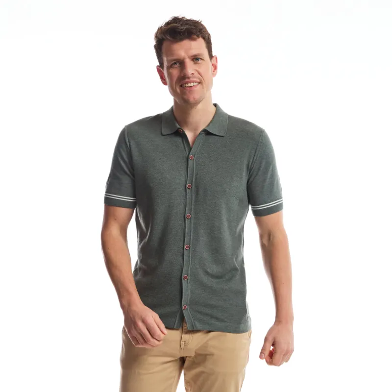 Men Knit Polo Full Button | Spruced Up sold by Twinlife