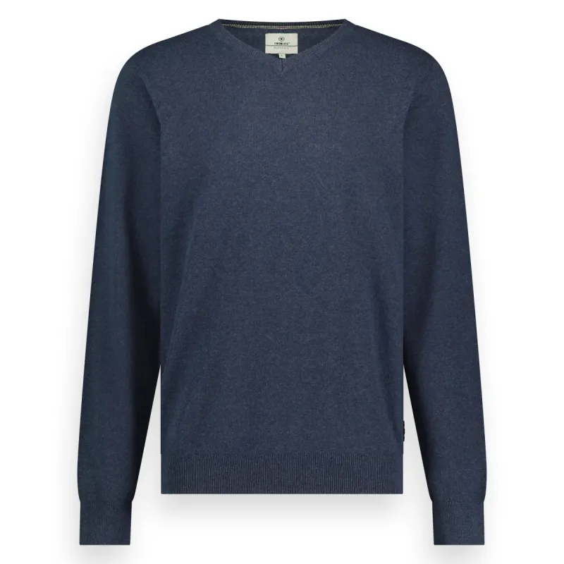 Men Pullover V Neck | Dress Blues sold by Twinlife