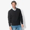 Men Pullover V-Neck Knit | Black sold by Twinlife