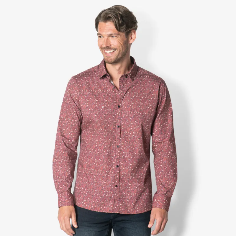 Men Shirt Small Art, Woven | Red Ochre sold by Twinlife