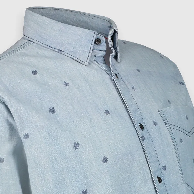 Shirt Chambray Allover Print | Infinity sold by Twinlife product image thumbnail 4