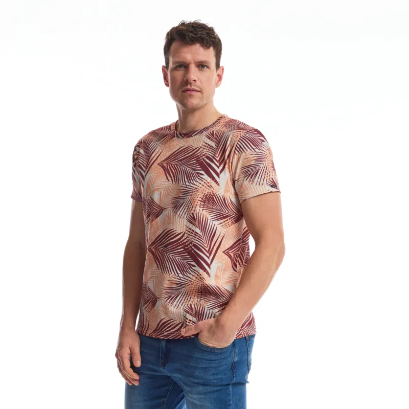 Men Tee Crew Allover Print | Blanc de Blanc sold by Twinlife