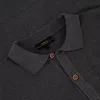 Knit Polo Full Button | Grey Melange sold by Twinlife
