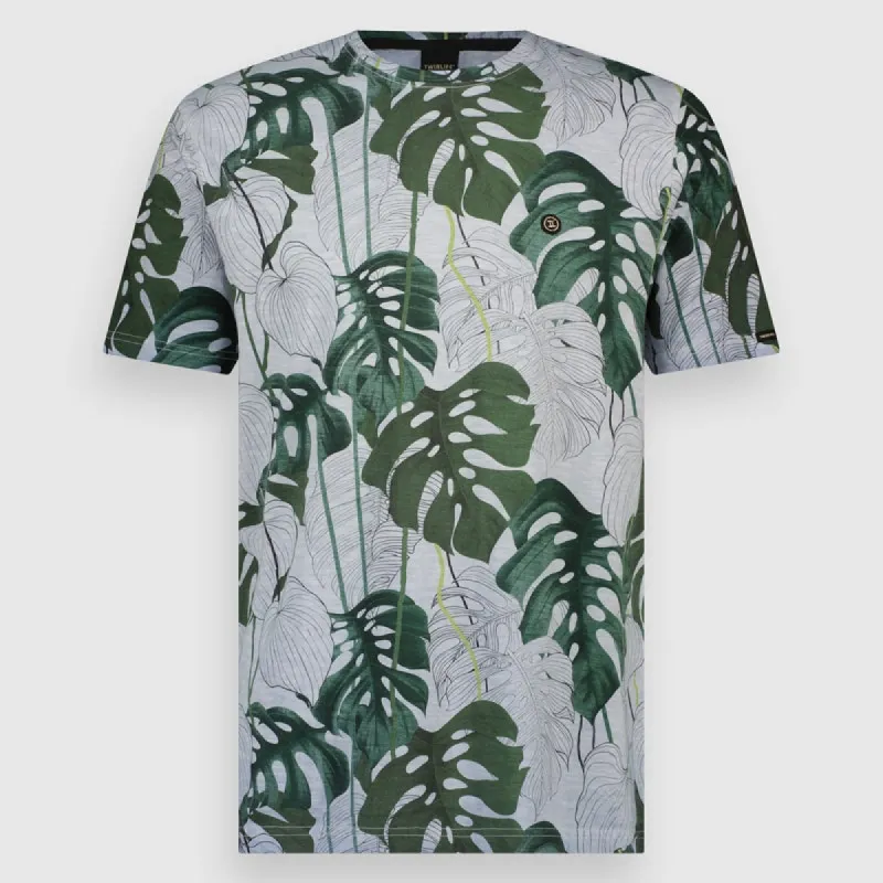 Tee Crew Allover Print Leaf Men T-Shirt | Serenity sold by Twinlife