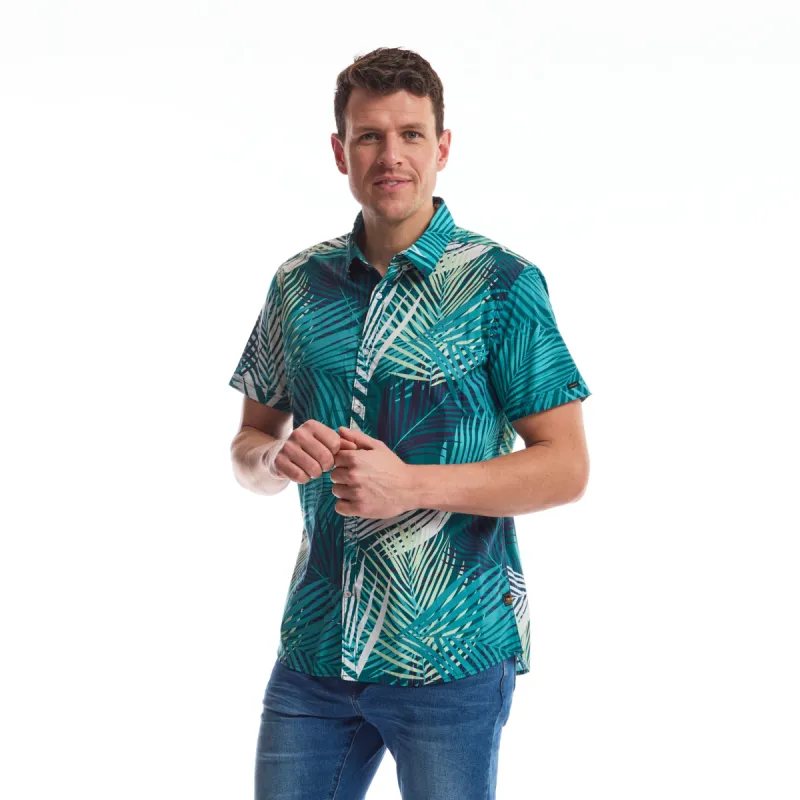 Men Shirt Big Leaves Shortsleeve | Spruced Up sold by Twinlife