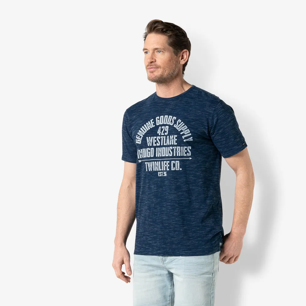 Men t.shirt indigo injection | Dark Vintage sold by Twinlife