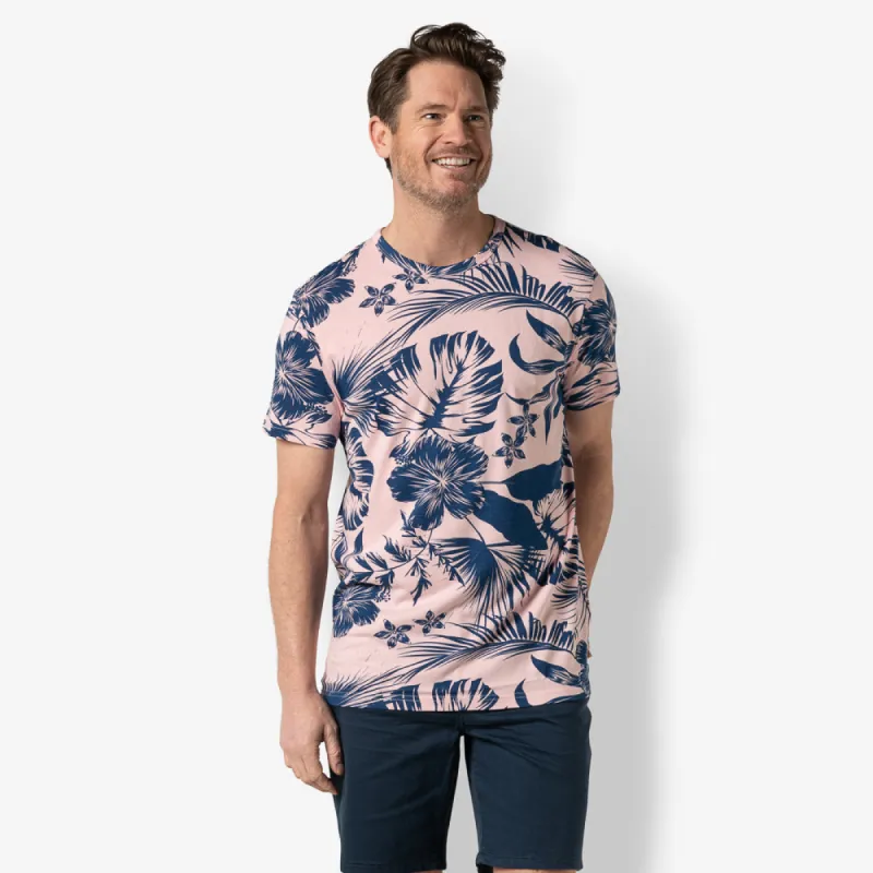Men t.shirt bamboo allover print | Tickled Pink sold by Twinlife