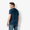 Men t.shirt bamboo allover print | Navy Peony sold by Twinlife
