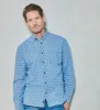 Men shirt chambray allover print | Medium Stone sold by Twinlife