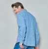 Men shirt chambray allover print | Medium Stone sold by Twinlife