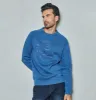 Men sweater crew raglan print | Dark Denim sold by Twinlife