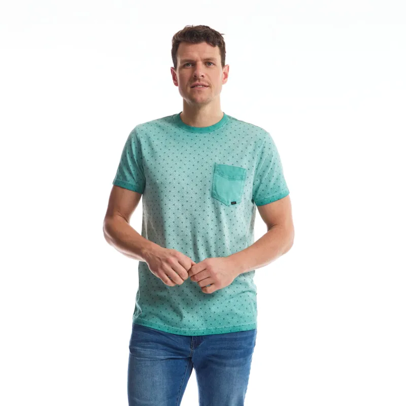 Men Knit Crew Floral | Brittany Blue sold by Twinlife