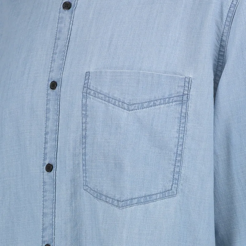 Men Shirt Chambray | Medium Stone sold by Twinlife product image thumbnail 4