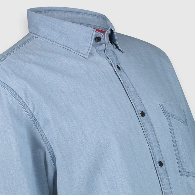 Men Shirt Chambray | Medium Stone sold by Twinlife product image thumbnail 2