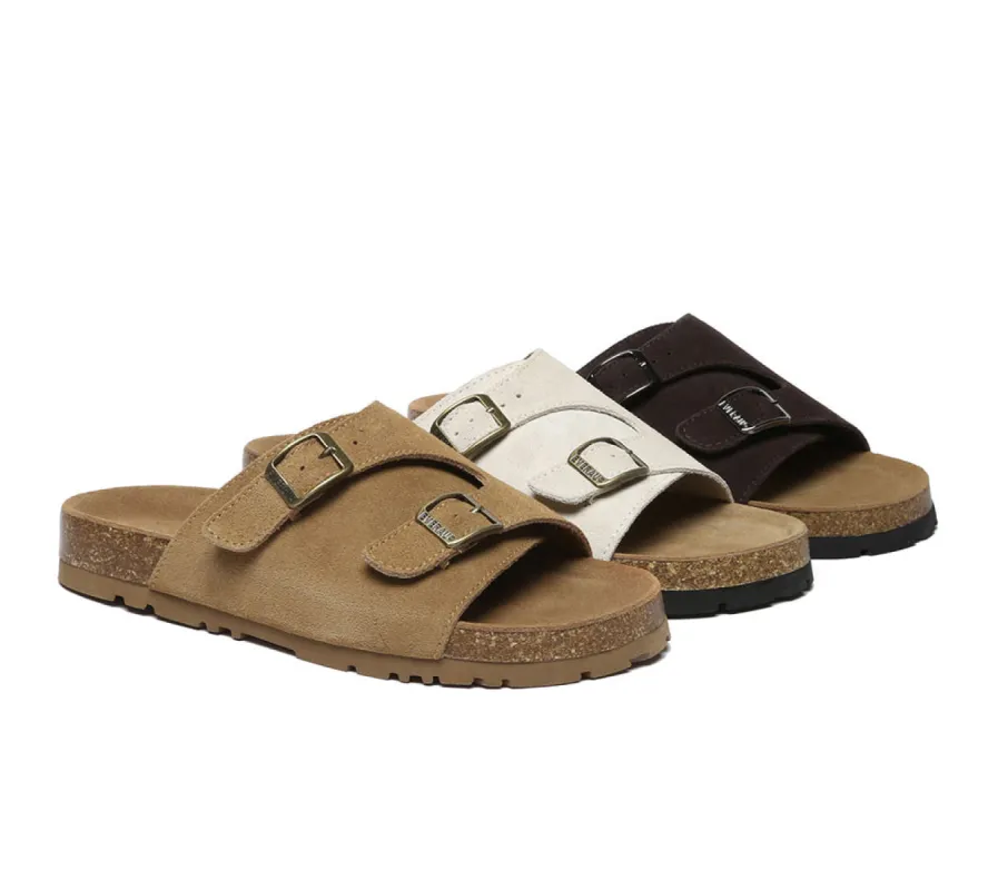 EVERAU® Adjustable Strap Embossed Slip-on Summer Sandal Slides Alexis sold by UGG Express
